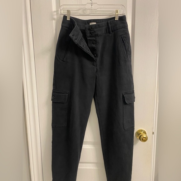 Aritzia Wilfred Cargo Pants Jeans Button Fly Black Size 4 - Picture 7 of 10